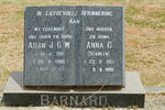 BARNARD Adam J.C.W. 1911-1980 & Anna C. SCANLEN 1917-1998