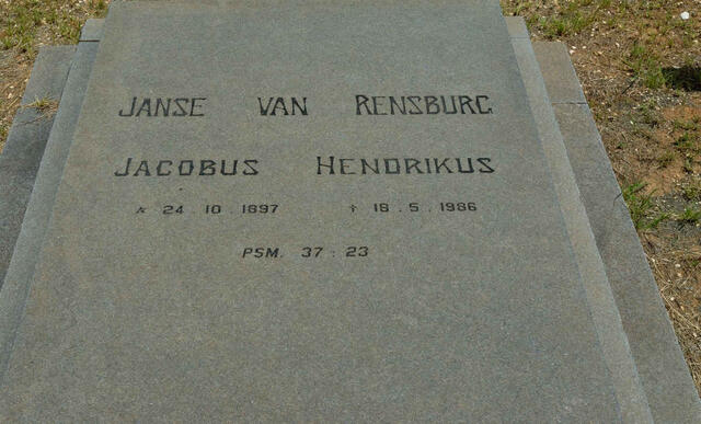 RENSBURG Jacobus Hendrikus, Janse van 1897-1986