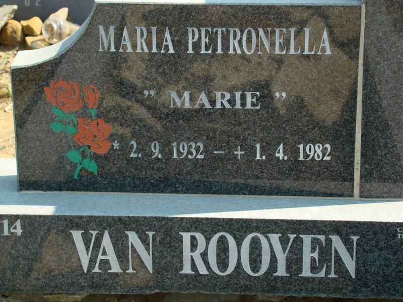 ROOYEN Maria Petronella, van 1932-1982