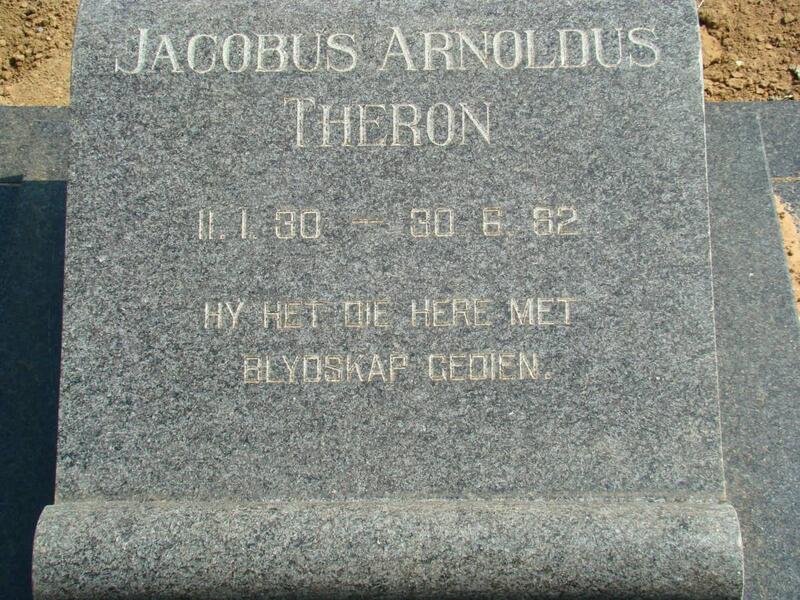 THERON Jacobus Arnoldus 1930-1982