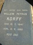 KORFF Willem Petrus 1947-1982