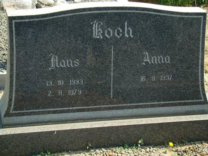 KOCH Hans 1933-1979 & Anna 1937-