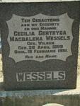 WESSELS Cecilia Gertryda Magdalena nee WILKEN 1899-1951