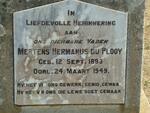 PLOOY Mertens Hermanus, du 1893-1949
