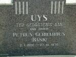 UYS Petrus Gerhardus 1900-1970
