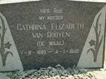 ROOYEN Cathrina Elizabeth, van nee DE WAAL 1880-1942