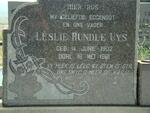 UYS Leslie Rundle 1902-1961