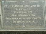 UYS Hester Jacoba Jacomina nee WESSELS 1872-1955