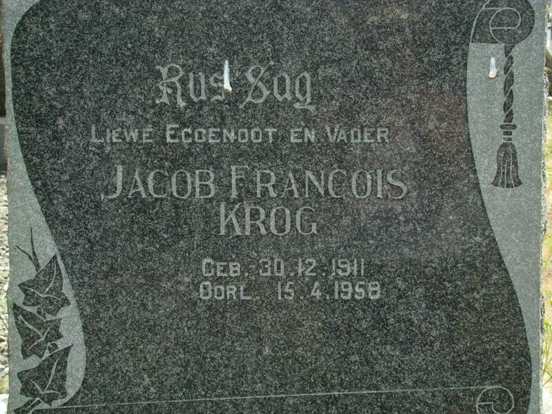 KROG Jacob Francois 1911-1958