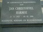 HARMSE Jan Christoffel 1922-2006