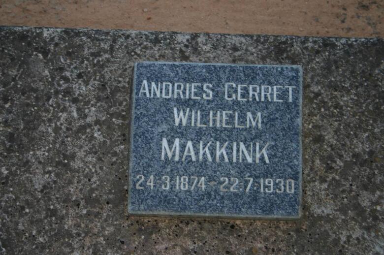 MAKKINK Andries Gerret Wilhelm 1874-1930