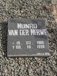 MERWE Munro, van der 1919-1998