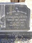 JAGER Rhena, de 1927-1949