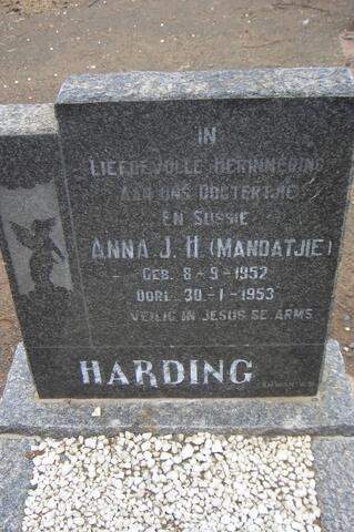 HARDING Anna J.H. 1952-1953