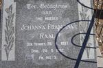 RAAL Johanna Francina nee HERBST 1887-1962