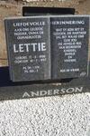 ANDERSON Lettie 1908-1997