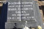GOUWS Maria Elizabeth nee GROBBELAAR 1963-1983