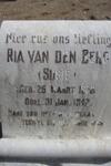 BERG Ria, van den 1939-1942