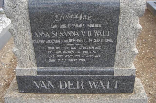 WALT Anna Susanna, v.d. nee VAN HEERDEN 1874-1948