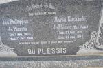 PLESSIS Jan Phillippus, du 1875-1960 & Maria Elizabeth FICK 1881-1947