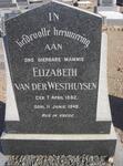 WESTHUYSEN Elizabeth, van der 1882-1948