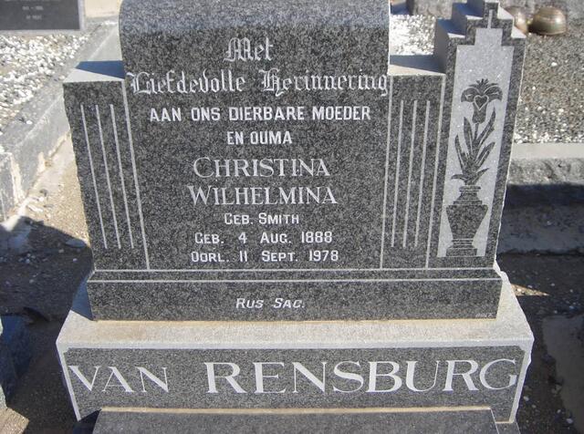 RENSBURG Christina Wilhelmina, van nee SMITH 1888-1978