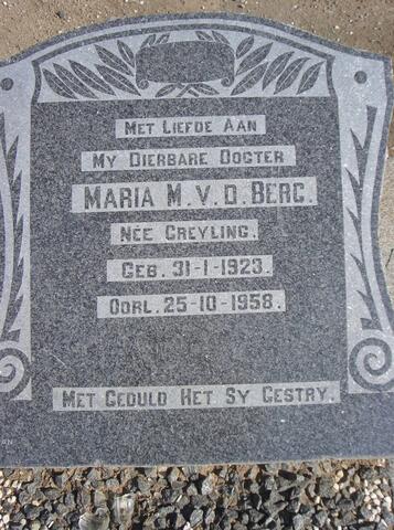 BERG Maria M., v.d. nee GREYLING 1923-1958
