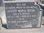 BOTHA Hester Maria nee V.D. HEEVER 1901-1978
