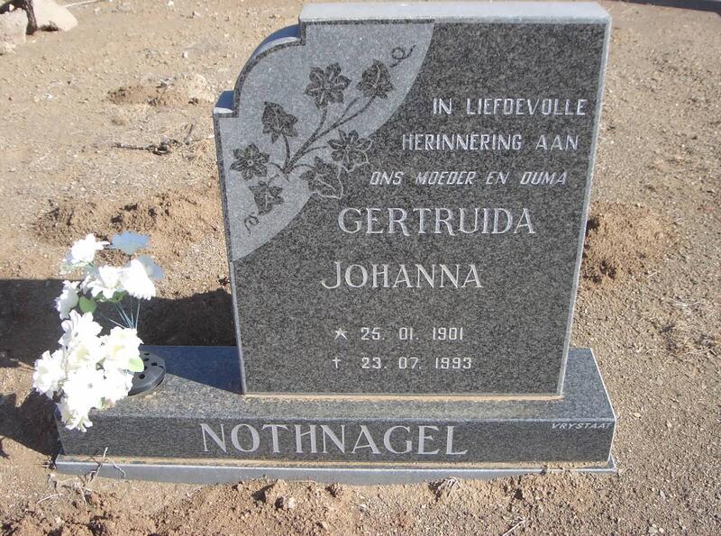 NOTHNAGEL Gertruida Johanna 1901-1993