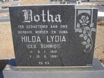BOTHA Hilda Lydia nee SCHMIDT 1918-1981