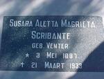 SCRIBANTE Susara Aletta Magrieta nee VENTER 1887-1933