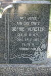 VORSTER Sophie 1874-1967