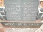 PLESSIS Aletta Helena Petronella, du 1910-1961:: GETZ Isabella Maria 1930-1958