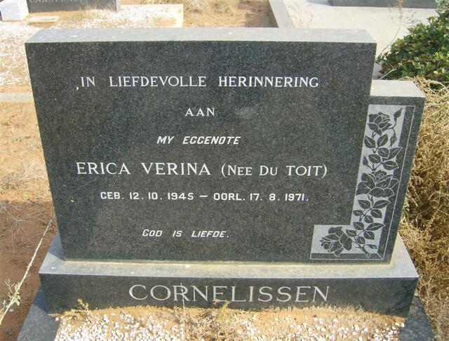 CORNELISSEN Erica Verina nee DU TOIT 1945-1971