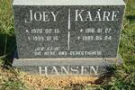 HANSEN Kaare 1916-1999 & Joey 1920-1999