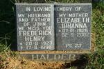 HALDER Frederick Henry 1923-1998 & Elizabeth Johanna 1926-2002