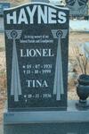 HAYNES Lionel 1931-1999 & Tina 1936-