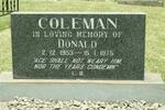 COLEMAN Donald 1953-1975
