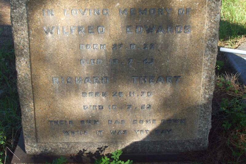 EDWARDS Wilfred 1922-1943 :: THEART Richard 1930-1932