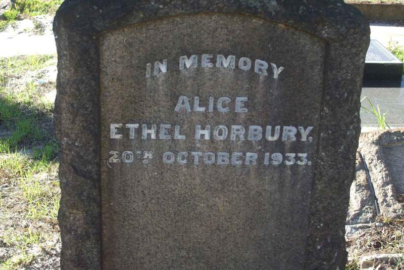 HORBURY Alice Ethel -1933