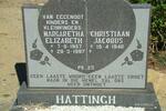 HATTINGH Christiaan Jacobus 1940-  & Margaretha Elizabeth 1957-1997