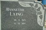 LAING Hannetjie 1923-1997