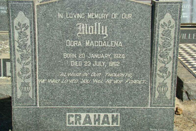 GRAHAM Molly Dora Magdalena 1924-1962