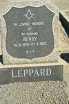 LEPPARD Henry 1878-1962