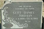JORDAAN Gert Daniel 1889-1963