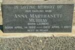 MURRAY Anna Marthanett nee LAUMER 1882-1967