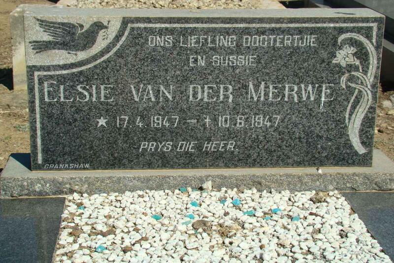 MERWE Elsie, van der 1947-1947