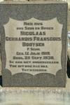 BOOYSEN Nicolaas Gerhardis Francois 1919-1938