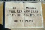BARRY Cyril Kershaw 1881-1953
