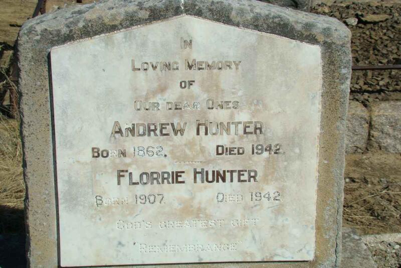 HUNTER Andrew 1862-1942 :: HUNTER Florrie 1907-1942